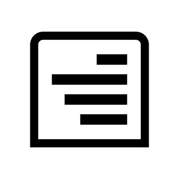 Minimalist three-bar menu icon with transparent background Stock Illustration