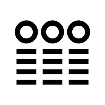 Minimalist three-ring binder icon with horizontal tab dividers Stock Illustration