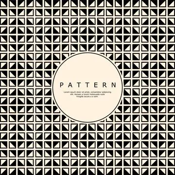Minimalist tile square line abstract pattern design. Luxury triangle box pattern Stock Illustration