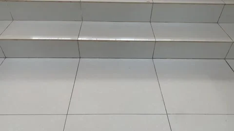 Minimalist Tiled Staircase in Soft Light Stock Footage 287994453