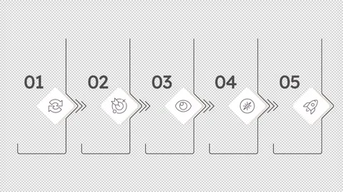 Minimalist timeline line frame animated infographic template Stock Footage 345254756