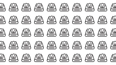 Minimalist tissue box icon pattern on white background for hygiene and sani.. Stock Illustration