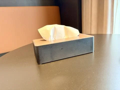 Minimalist Tissue Box on a Modern Table Stock Photos