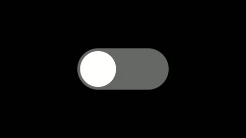 Minimalist toggle switch button animation transitioning on and off 動画素材 336965335