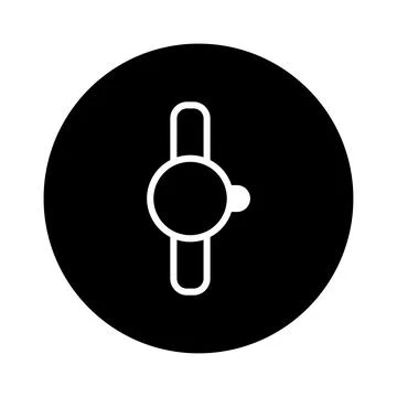 Minimalist toggle switch icon on a black background perfect for UI design a.. Stockillustratie