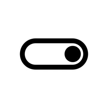 Minimalist toggle switch icon for digital interface and app settings. Stock Illustration