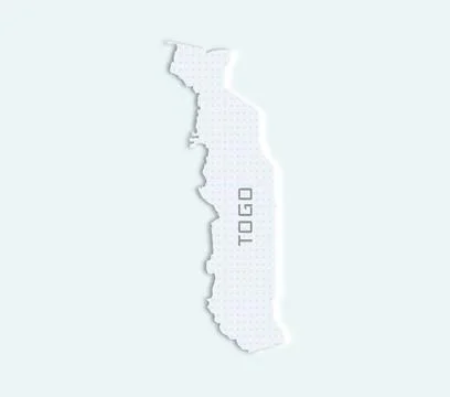 Minimalist Togo map Stock Illustration
