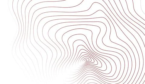 Minimalist Topographic Map Contour Lines Abstract Background Design with Red Stock Illustration