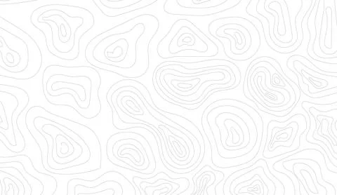 Minimalist topography contour map background with white and grey curving lines 스톡 일러스트