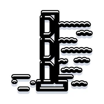 Minimalist traffic light illustration with cloud elements 库存插图