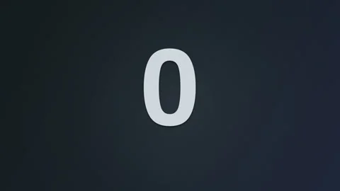 Minimalist transition from zero to darkness Stock Footage 326990619