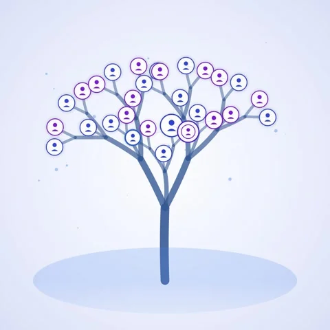 Minimalist tree diagram flowchart connection structure abstract infographic.. Stock Footage 344777744
