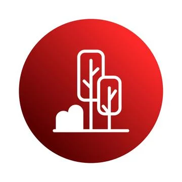 Minimalist tree icon design symbolizing nature conservation and environment.. Illustrazione stock
