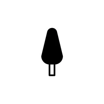 Minimalist tree icon isolated on white creating a simple representation of .. 스톡 일러스트