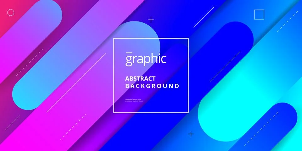 Minimalist Trendy Gradient Shape Composition Background Design Stock Illustration