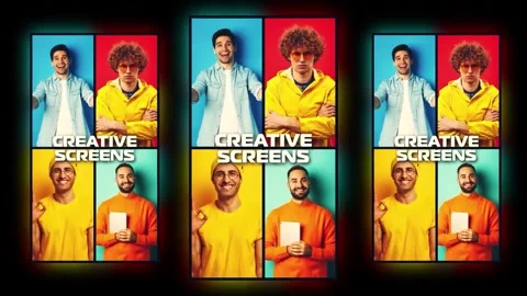 Minimalist Trendy Split Screen Intro | Modern Frame Reveal After Effects stock