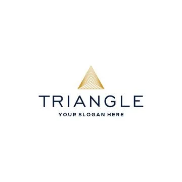Minimalist TRIANGLE geometric art logo design Stock Illustration