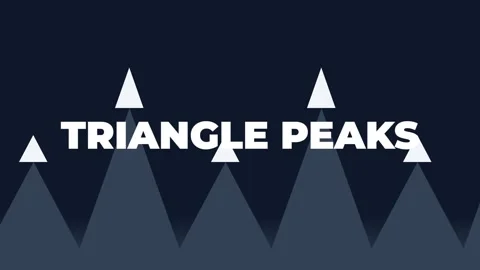 Minimalist triangle peaks logo reveal on dark background 動画素材 337656030