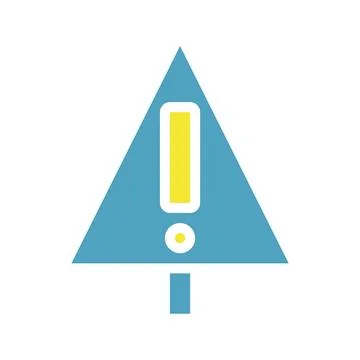 Minimalist triangular alert symbol with yellow exclamation mark design Stockillustratie