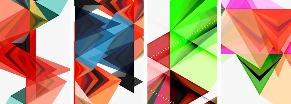 Minimalist triangular geometric clean concept posters for wallpaper, business 스톡 일러스트