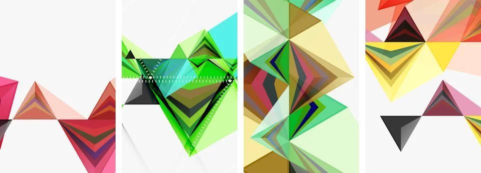 Minimalist triangular geometric clean concept posters for wallpaper, business 스톡 일러스트