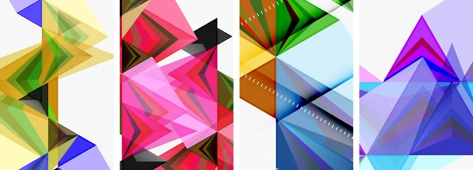 Minimalist triangular geometric clean concept posters for wallpaper, business Stock Illustration