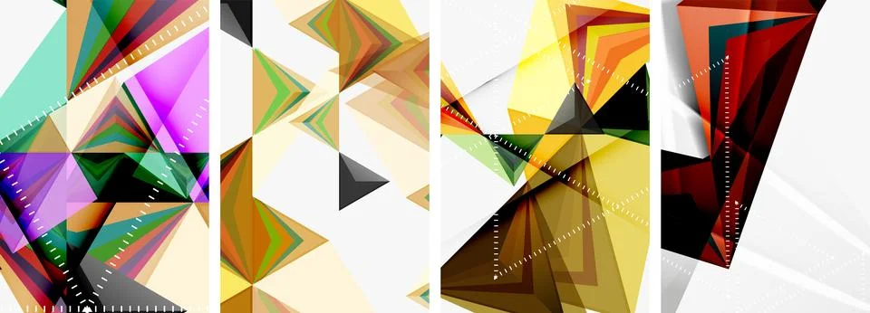 Minimalist triangular geometric clean concept posters for wallpaper, business Stock Illustration