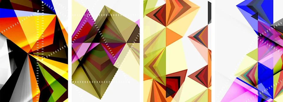 Minimalist triangular geometric clean concept posters for wallpaper, business 스톡 일러스트