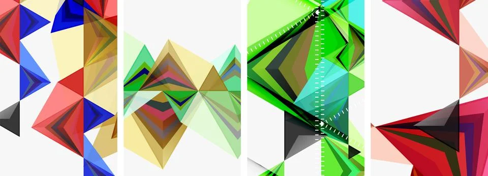 Minimalist triangular geometric clean concept posters for wallpaper, business 스톡 일러스트