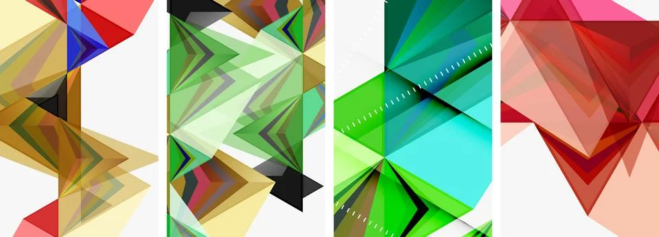 Minimalist triangular geometric clean concept posters for wallpaper, business Stock Illustration
