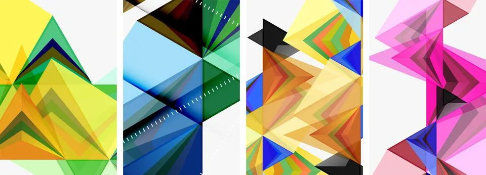 Minimalist triangular geometric clean concept posters for wallpaper, business Stock Illustration