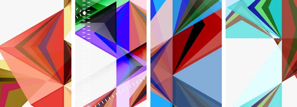 Minimalist triangular geometric clean concept posters for wallpaper, business 스톡 일러스트