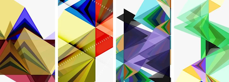 Minimalist triangular geometric clean concept posters for wallpaper, business Stock Illustration