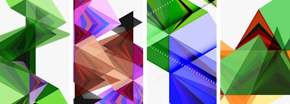 Minimalist triangular geometric clean concept posters for wallpaper, business 스톡 일러스트