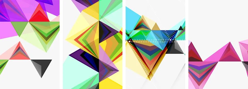Minimalist triangular geometric clean concept posters for wallpaper, business 스톡 일러스트
