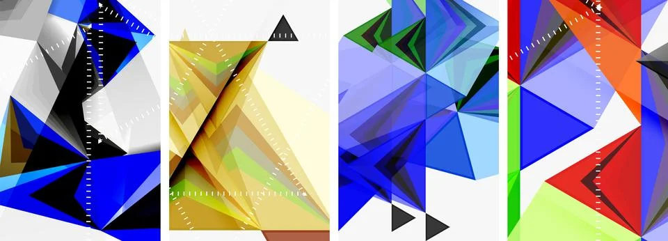 Minimalist triangular geometric clean concept posters for wallpaper, business イラスト素材