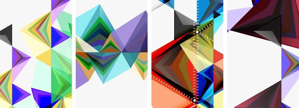 Minimalist triangular geometric clean concept posters for wallpaper, business 스톡 일러스트