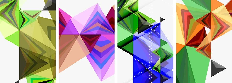 Minimalist triangular geometric clean concept posters for wallpaper, business 스톡 일러스트
