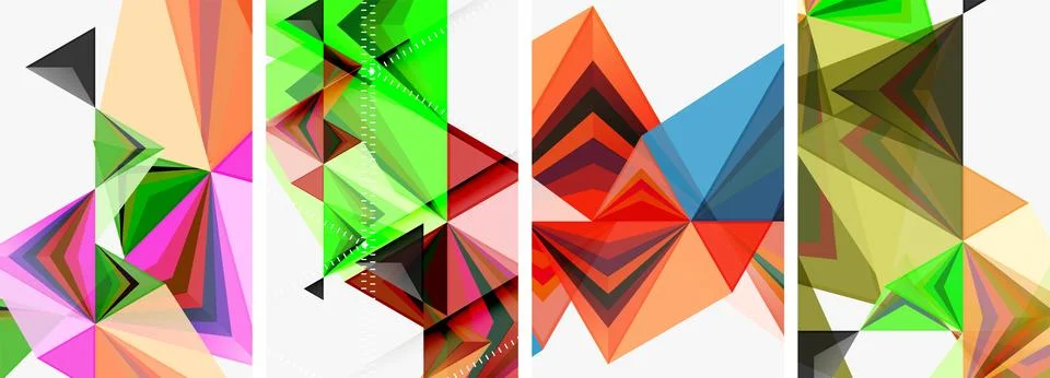 Minimalist triangular geometric clean concept posters for wallpaper, business Stock Illustration