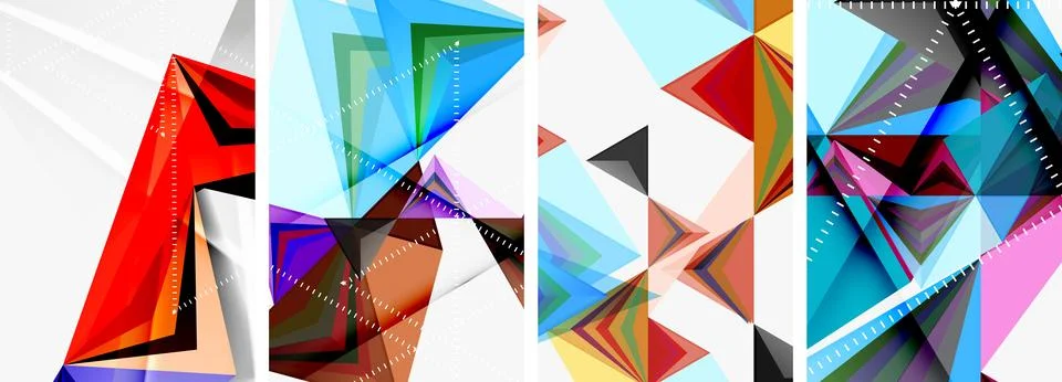 Minimalist triangular geometric clean concept posters for wallpaper, business Ilustración de archivo