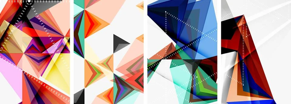 Minimalist triangular geometric clean concept posters for wallpaper, business 스톡 일러스트