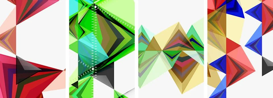 Minimalist triangular geometric clean concept posters for wallpaper, business 스톡 일러스트