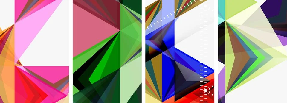 Minimalist triangular geometric clean concept posters for wallpaper, business Stock Illustration