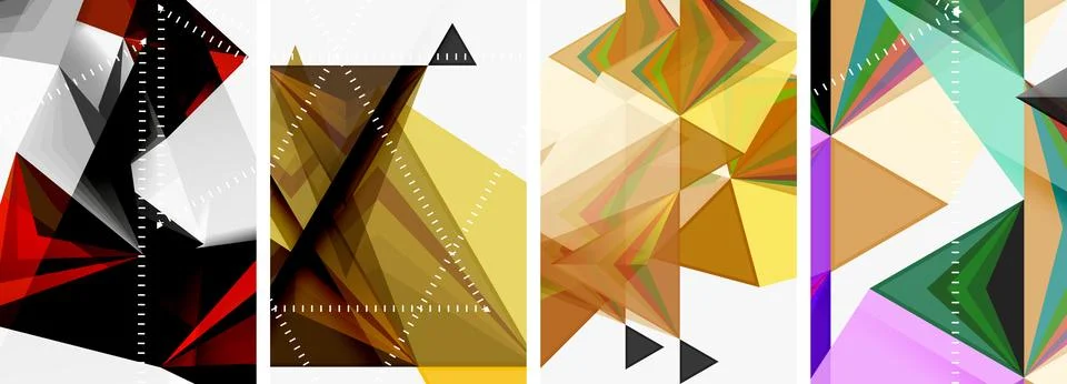 Minimalist triangular geometric clean concept posters for wallpaper, business 스톡 일러스트