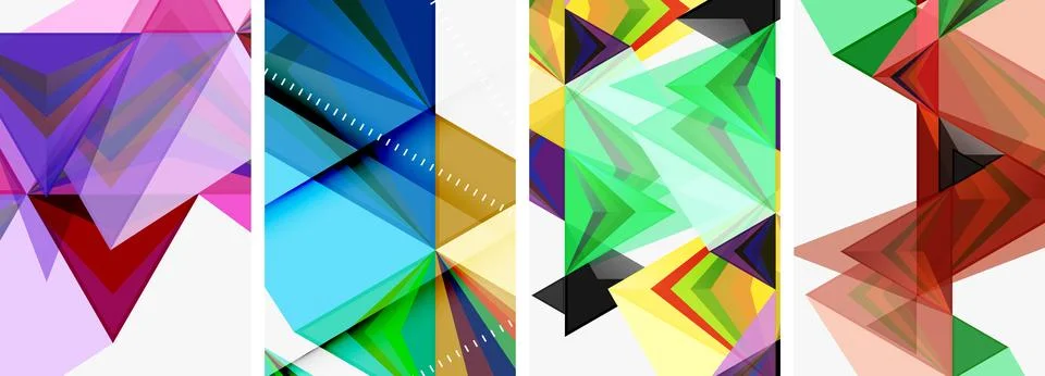 Minimalist triangular geometric clean concept posters for wallpaper, business Stock Illustration