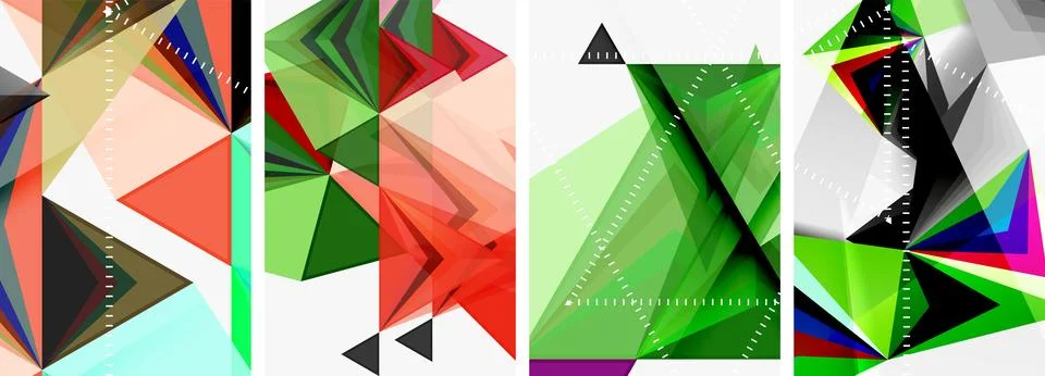 Minimalist triangular geometric clean concept posters for wallpaper, business Stock Illustration
