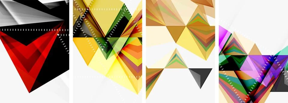 Minimalist triangular geometric clean concept posters for wallpaper, business 스톡 일러스트
