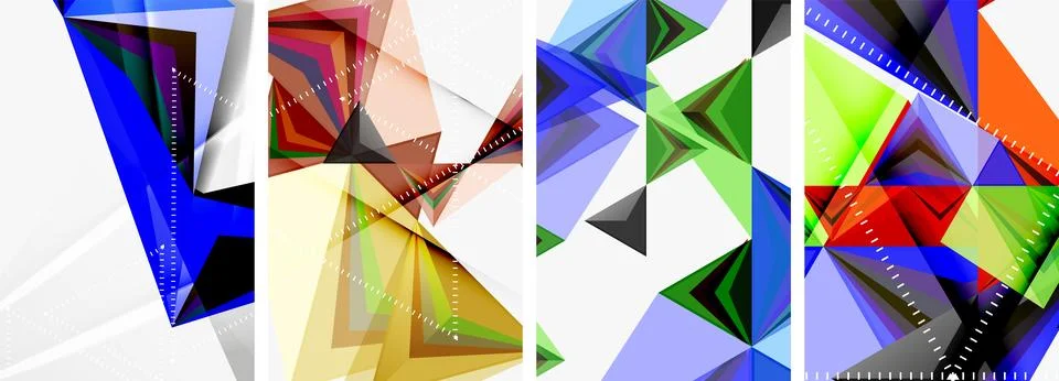 Minimalist triangular geometric clean concept posters for wallpaper, business Stock Illustration
