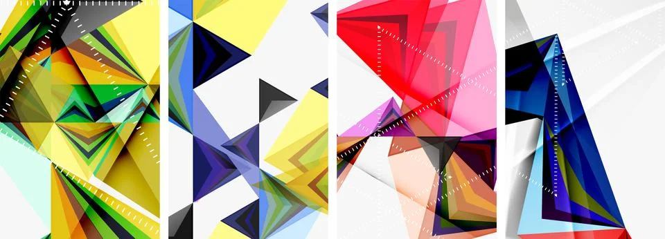 Minimalist triangular geometric clean concept posters for wallpaper, business Stock Illustration