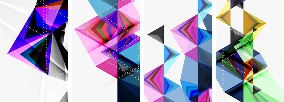 Minimalist triangular geometric clean concept posters for wallpaper, business 스톡 일러스트